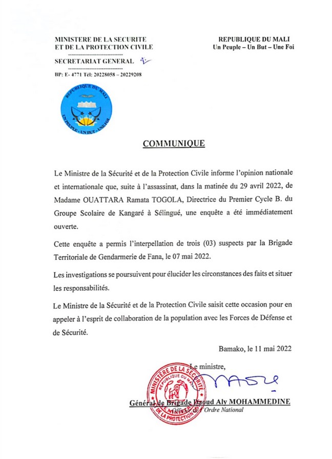  Communiqué du MSPC du 11-05-2022