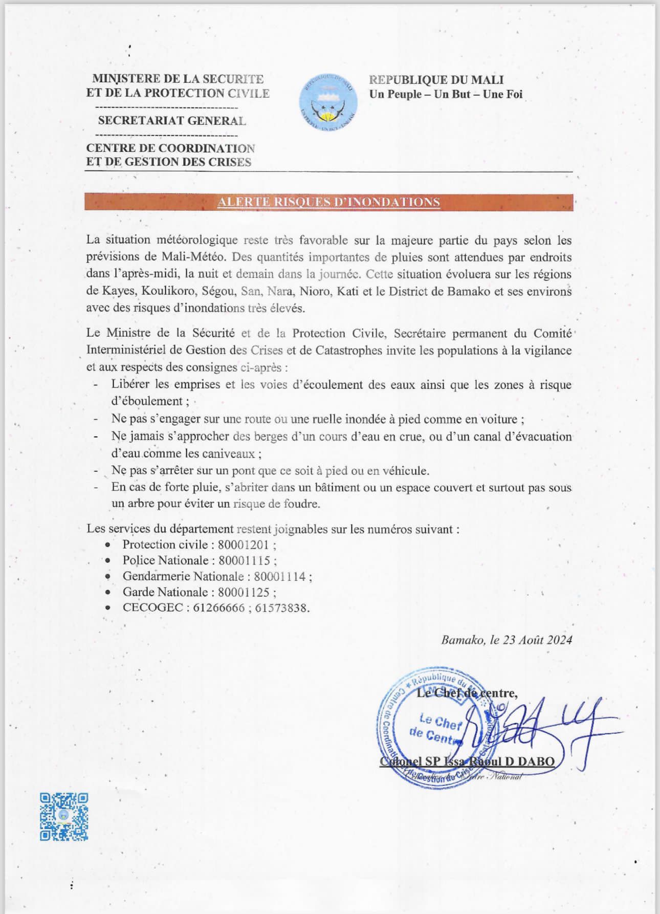 🚨 Message d'Alerte 🚨